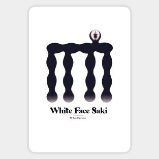 Bold monkey print "white face saki" Magnet